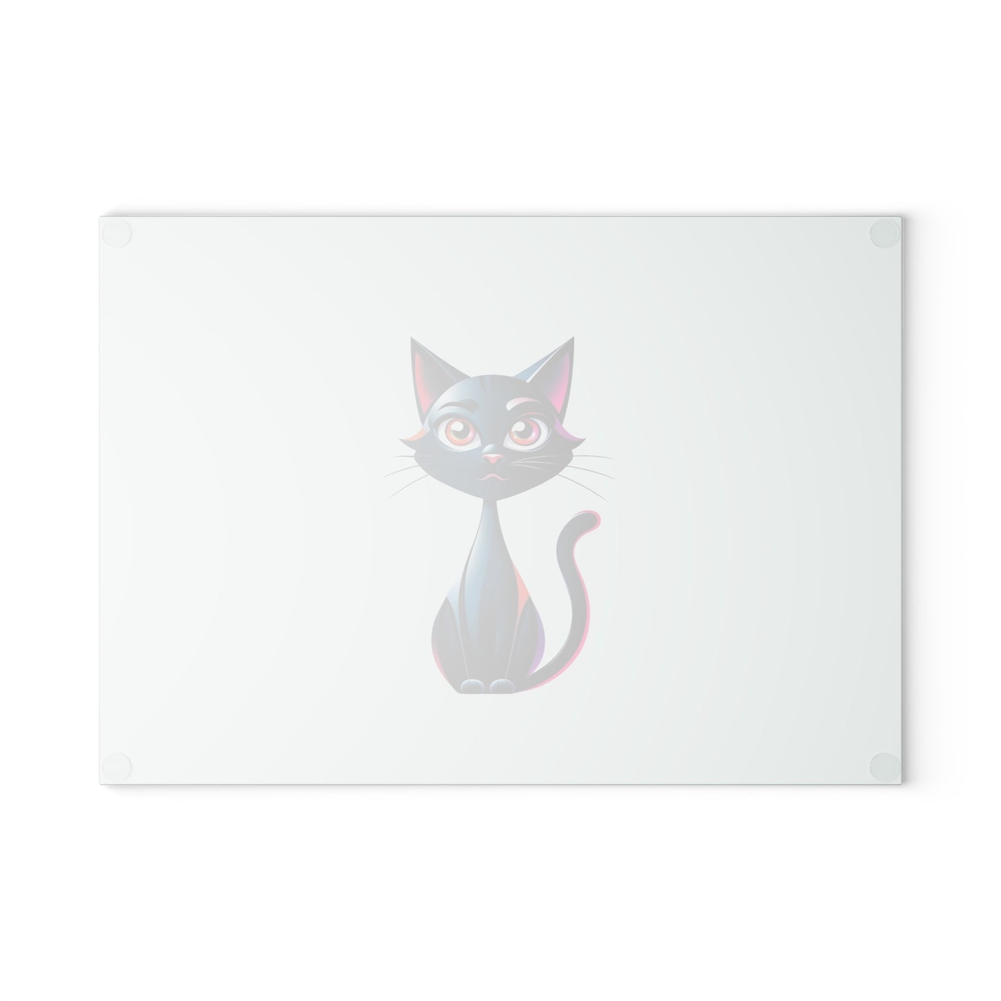Cute Cat Glass Cutting Board, Kitchen Decor, Cat Lover Gift, Cat Theme Cooking, Pet Owner Accessories, Unique Kitchenware