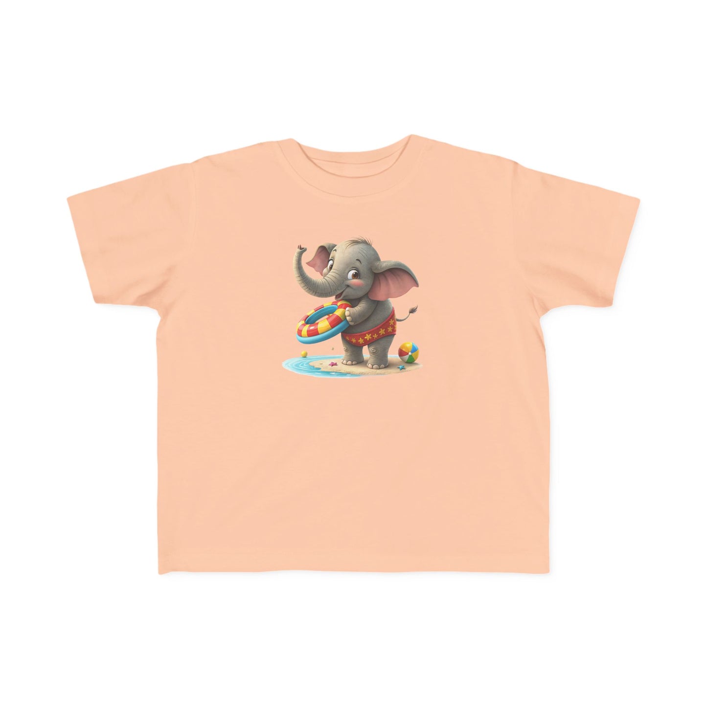 Cute Elephant Toddler Tee, Fun Summer Shirt, Kids Beachwear, Adorable Gift for Ages 2-5, Playful Animal Apparel