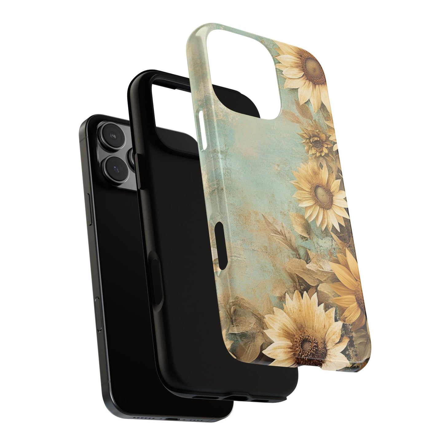 Sunflower Phone Case, Tough Shell Floral Cover, Nature Inspired Gift, Durable Protective Case, Perfect for Spring and Summer