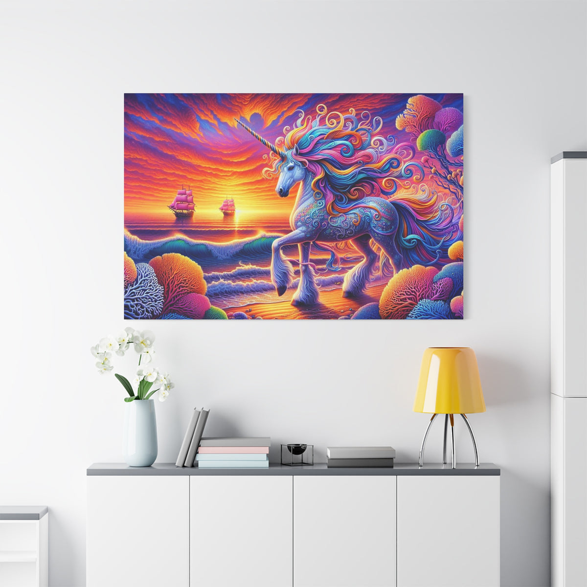 Matte Canvas, Stretched, 1.25" Unicorn