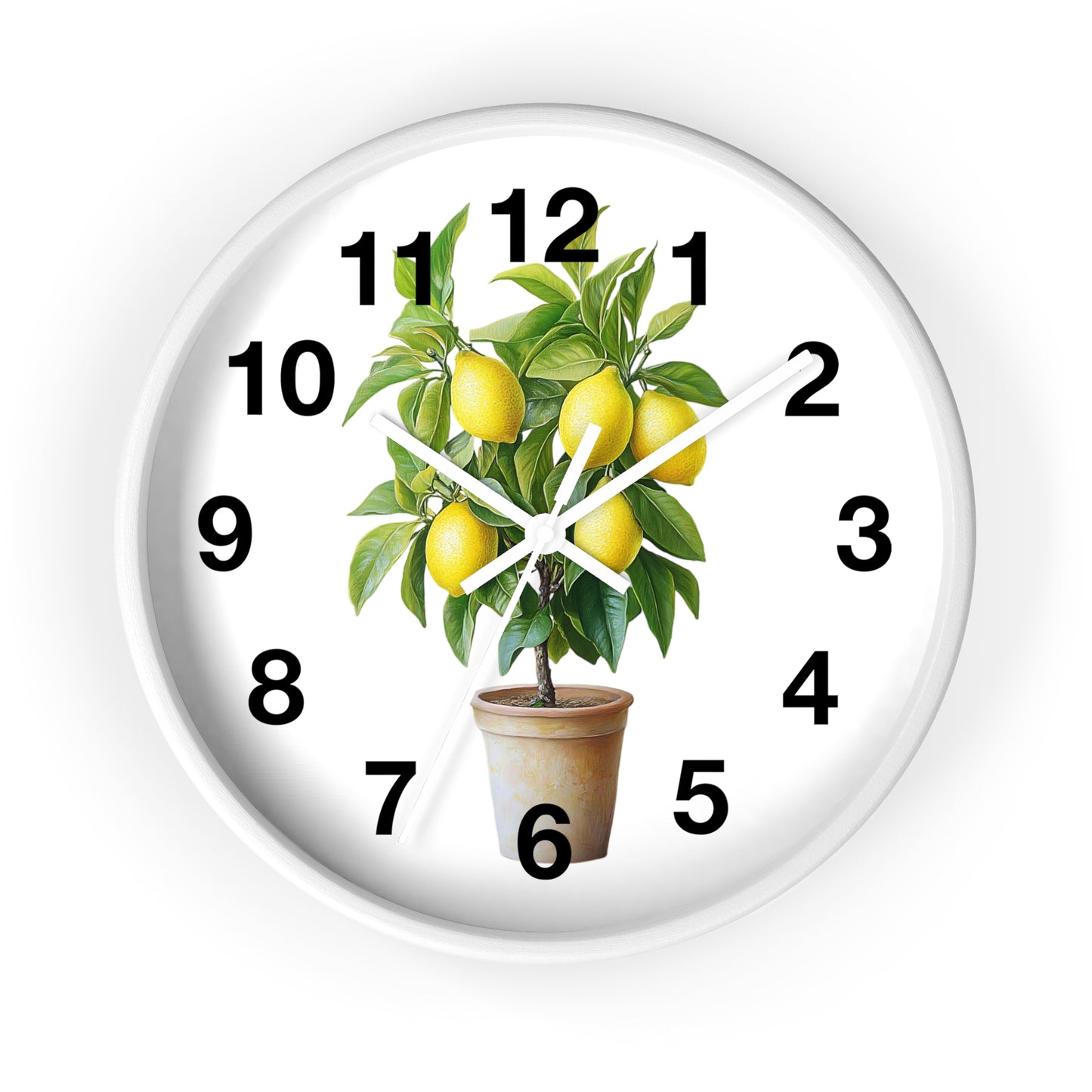 Lemon Tree Wall Clock, Brighten Your Home Decor, Gift for Garden Lovers, Kitchen Wall Clock, Unique Home Accent