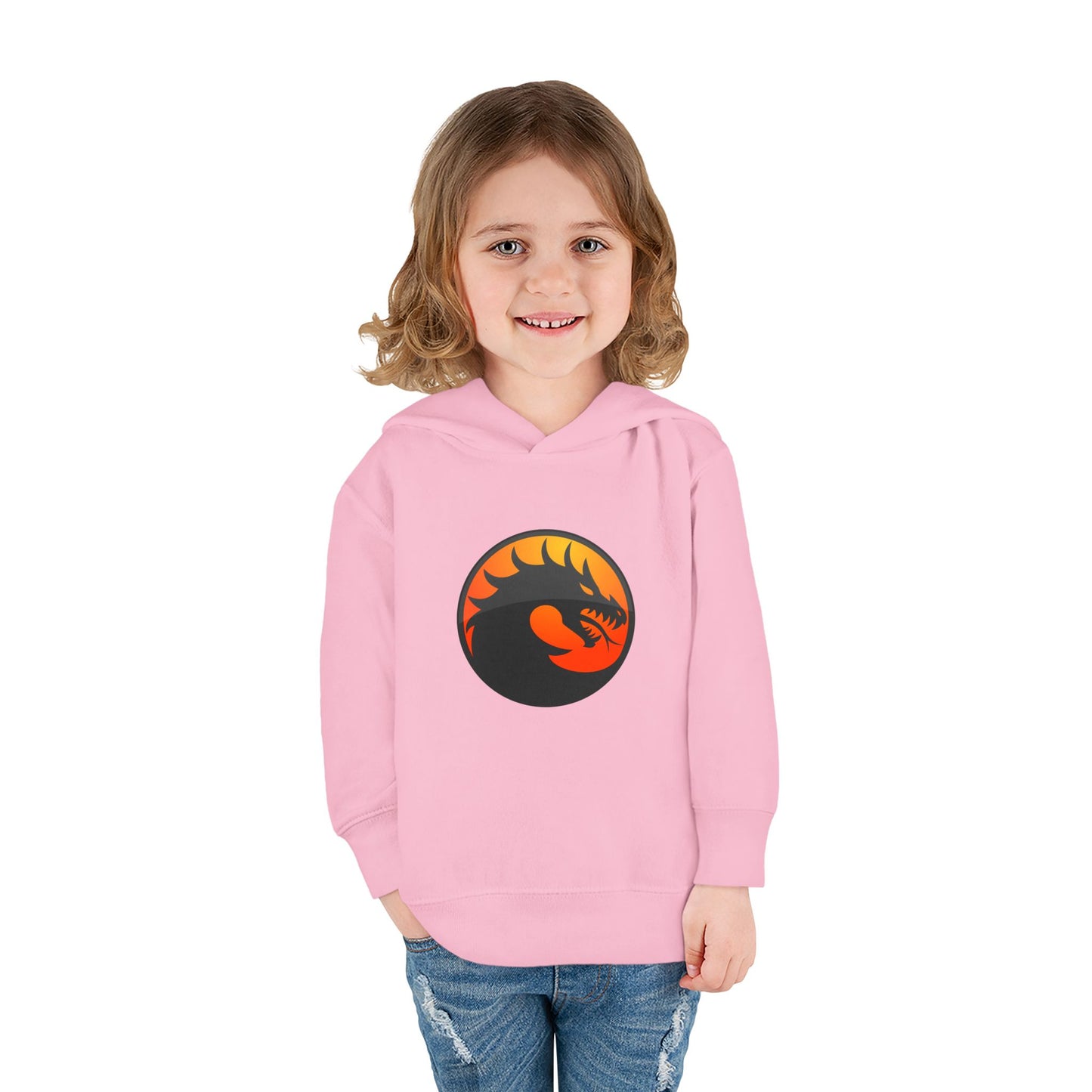 Toddler Fleece Hoodie with Dragon Design, Cozy Kids Pullover, Perfect for Playtime, Birthday Gift, Halloween Costume, Dragon Lover Apparel