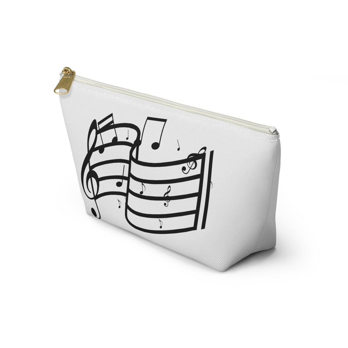 Music Notes Accessory Pouch — T-Bottom Makeup & Gadget Organizer