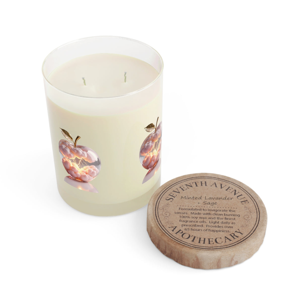 Apple Cloud Scented Candle - Cozy Atmosphere, Relaxing Gift for Home, Aromatherapy Decor, Fall & Winter Fragrance