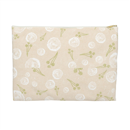 Floral Accessory Pouch - Cute Storage for Makeup, Travel, Organizing, Gifts, Eco-friendly