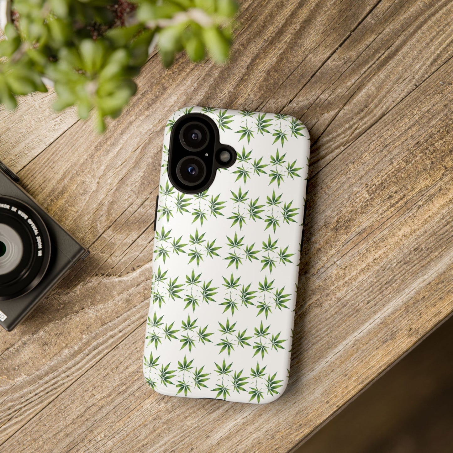 Stylish Phone Case with Cannabis Leaf Design, Durable Phone Cover, Gift for Stoner Friends, Unique Phone Accessory, Nature-Inspired Design
