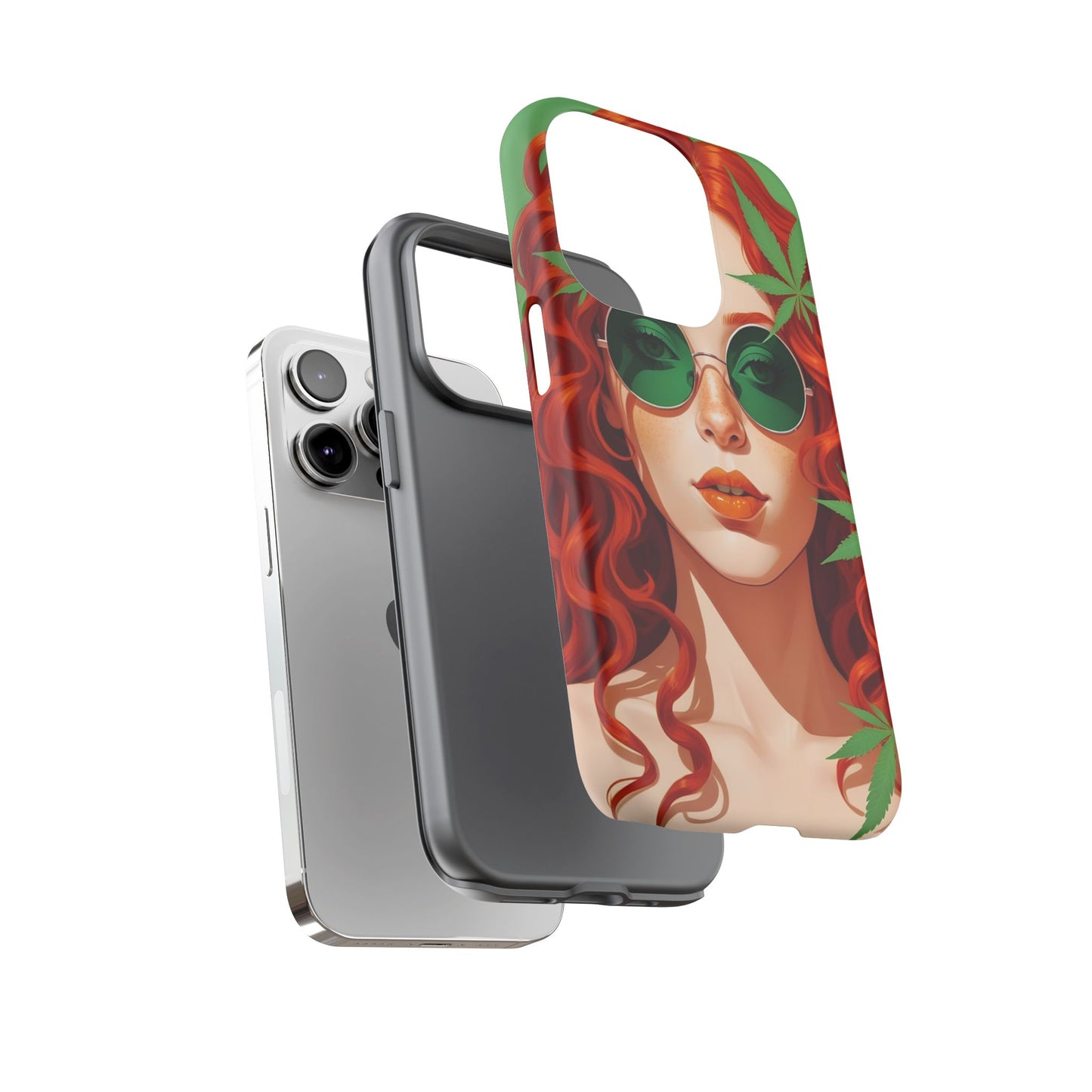 Vibrant Phone Case with Retro Greenery Design, Trendy Case for Casual Look, Gift for Her, Summer Vibes, Unique Phone Accessory