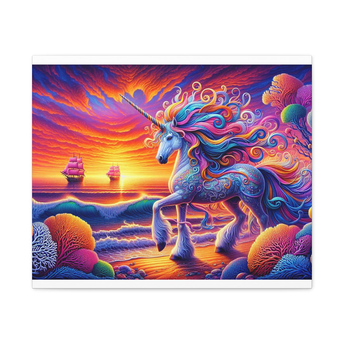 Matte Canvas, Stretched, 1.25" Unicorn