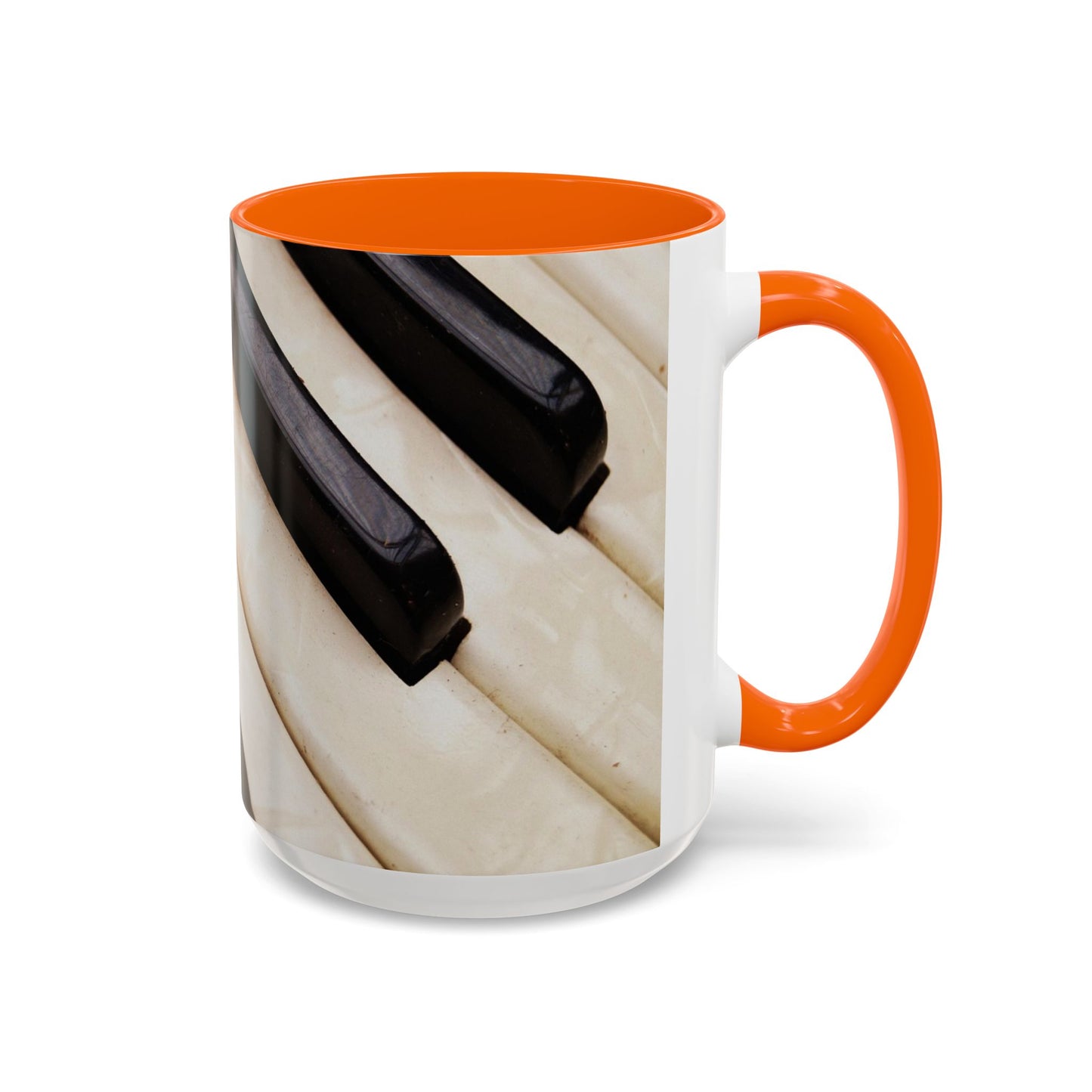 Musical Accent Coffee Mug | Piano Design, Coffee Lover Gift, Musician Mug, Stylish Drinkware, Home & Office Decor