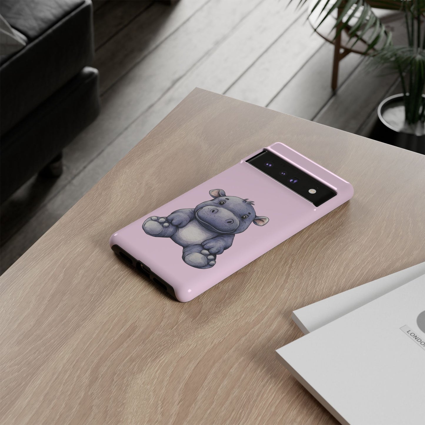 Cute Hippo Phone Case - Tough Cases, Animal Phone Cover, Kawaii Accessories, Gifts for Kids, Unique Tech Gear