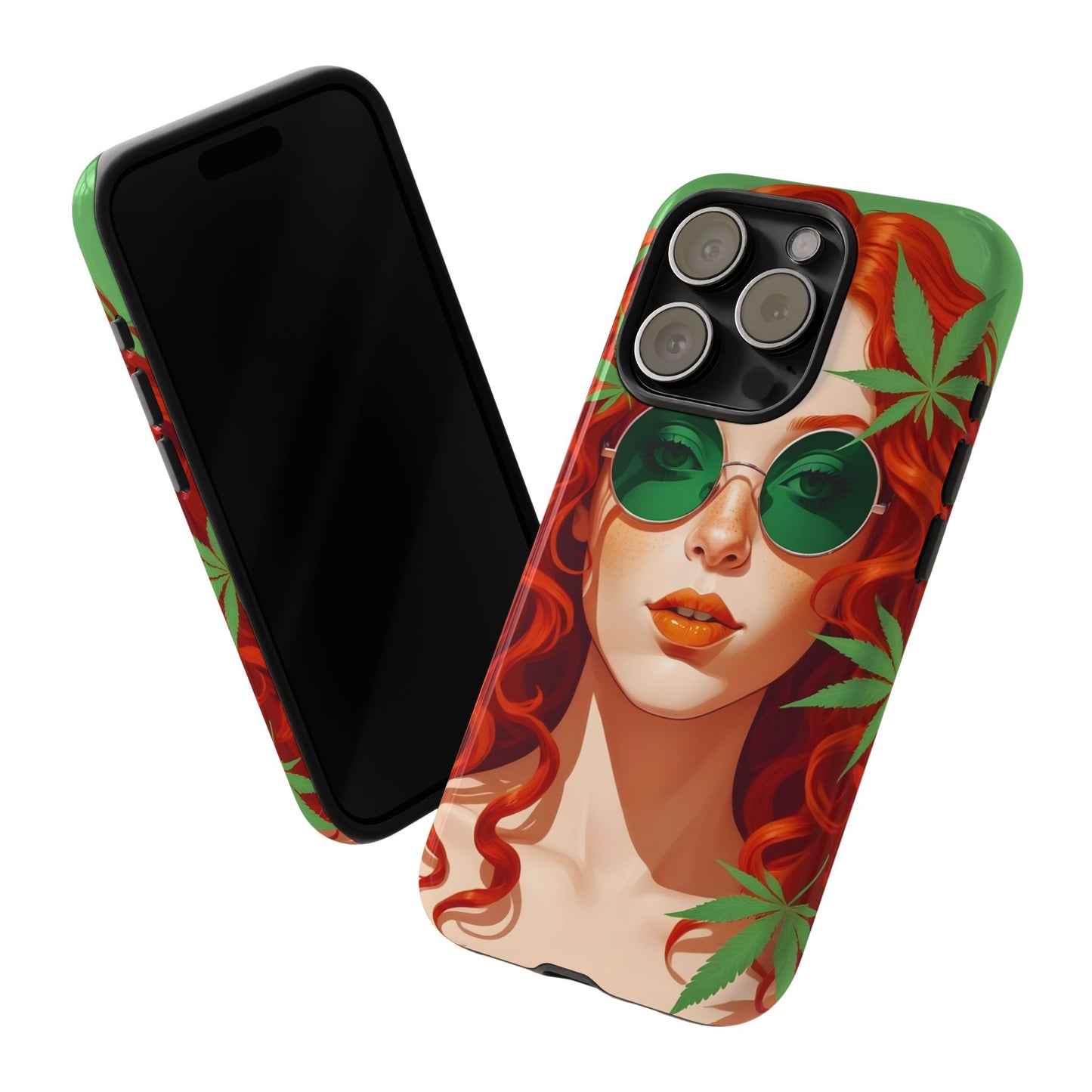Vibrant Phone Case with Retro Greenery Design, Trendy Case for Casual Look, Gift for Her, Summer Vibes, Unique Phone Accessory