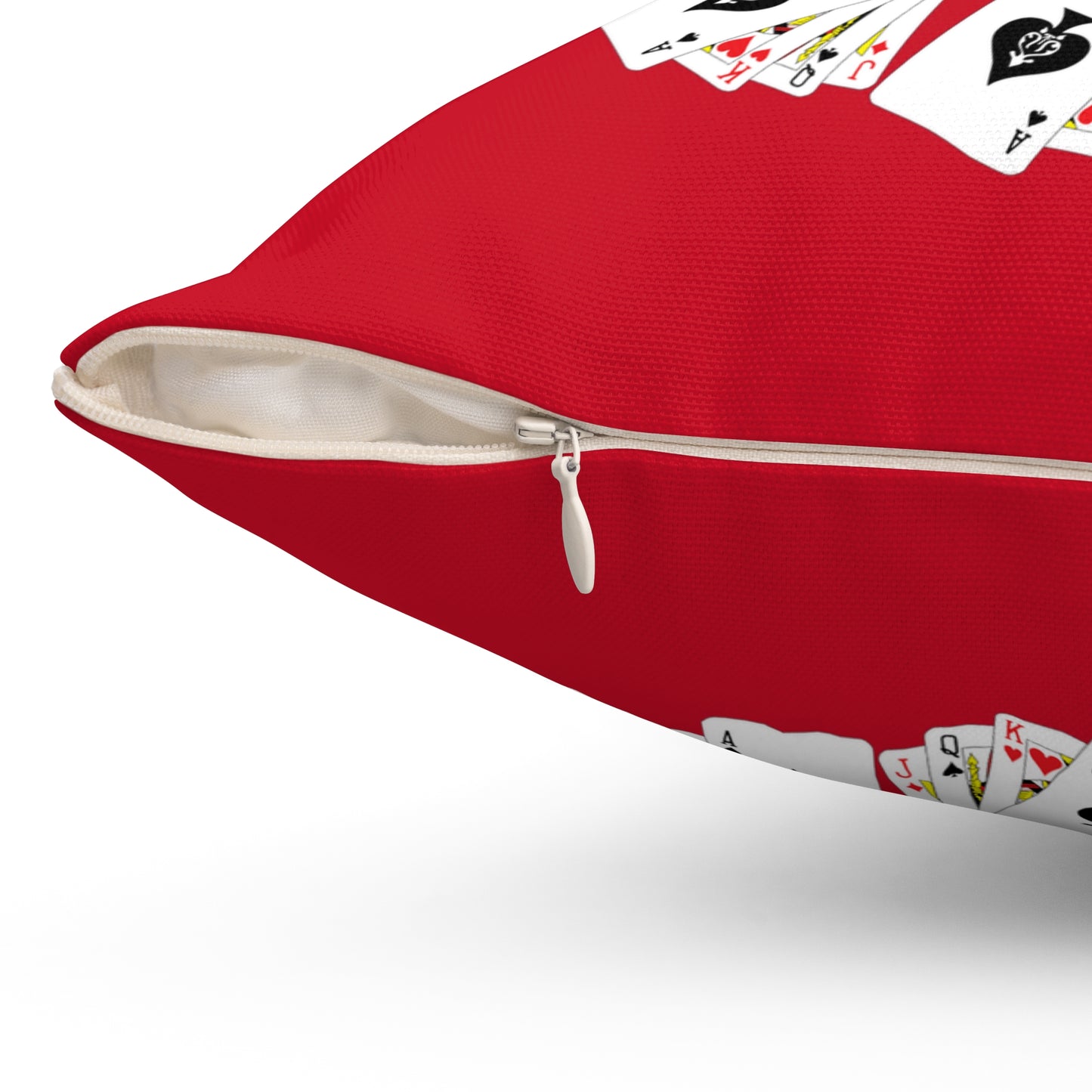 Playing Cards Themed Pillow, Fun Home Décor, Gift for Gamers, Poker Night Cushion, Card Game Decoration