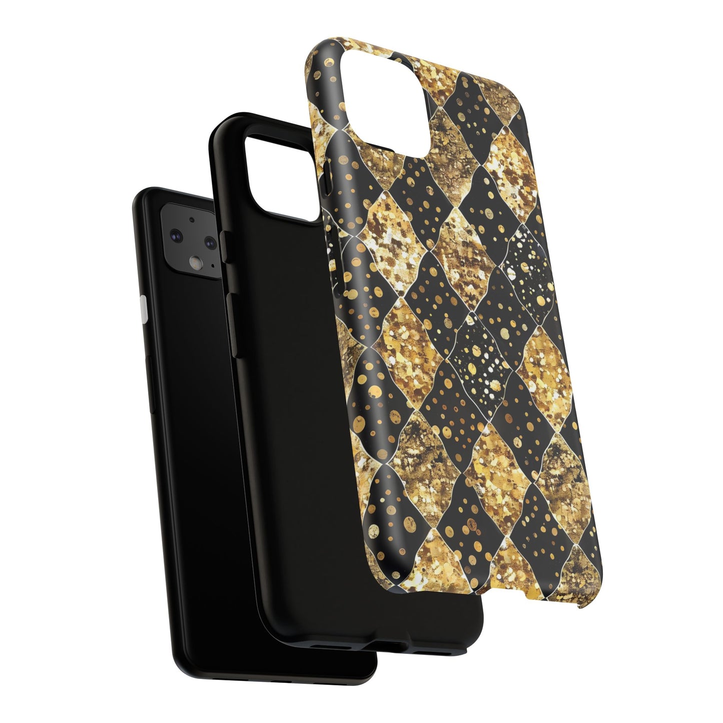 Elegant Gold & Black Phone Case for Tough Protection