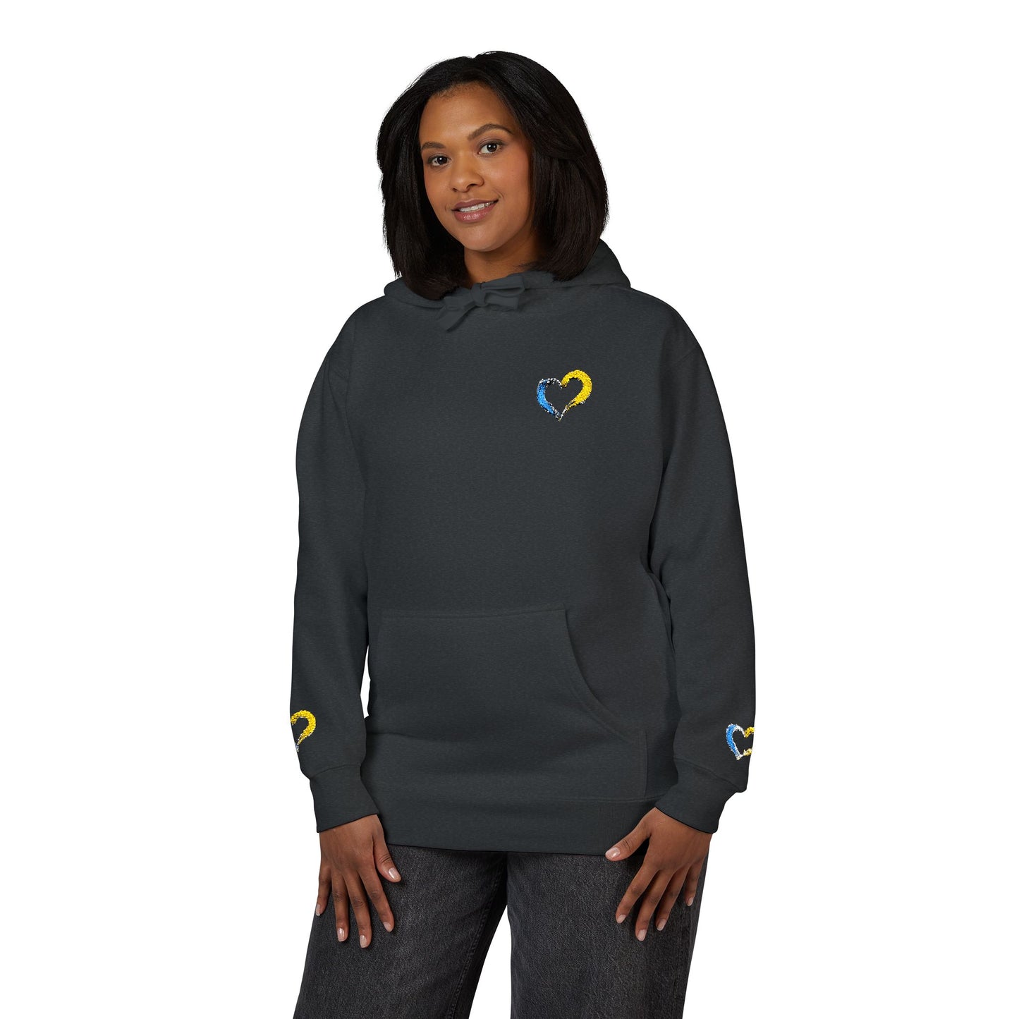 Colorful Heart Unisex Fleece Hoodie | Cozy Gift for Friends, Valentine's Day, Anniversary, Casual Wear, Spring Fashion