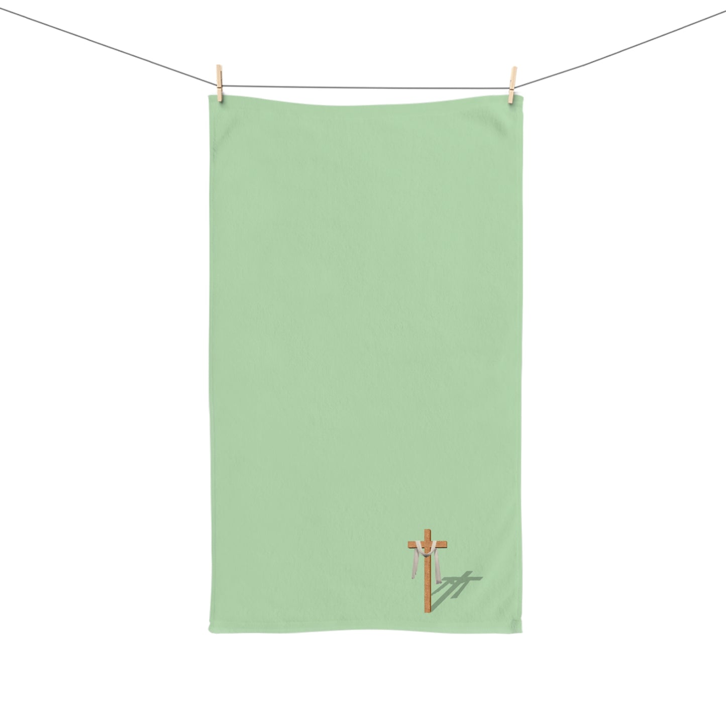 Inspirational Hand Towel with Cross Design, Kitchen Decor, Religious Gift, Faith-Based Home Accents, Easter, Housewarming