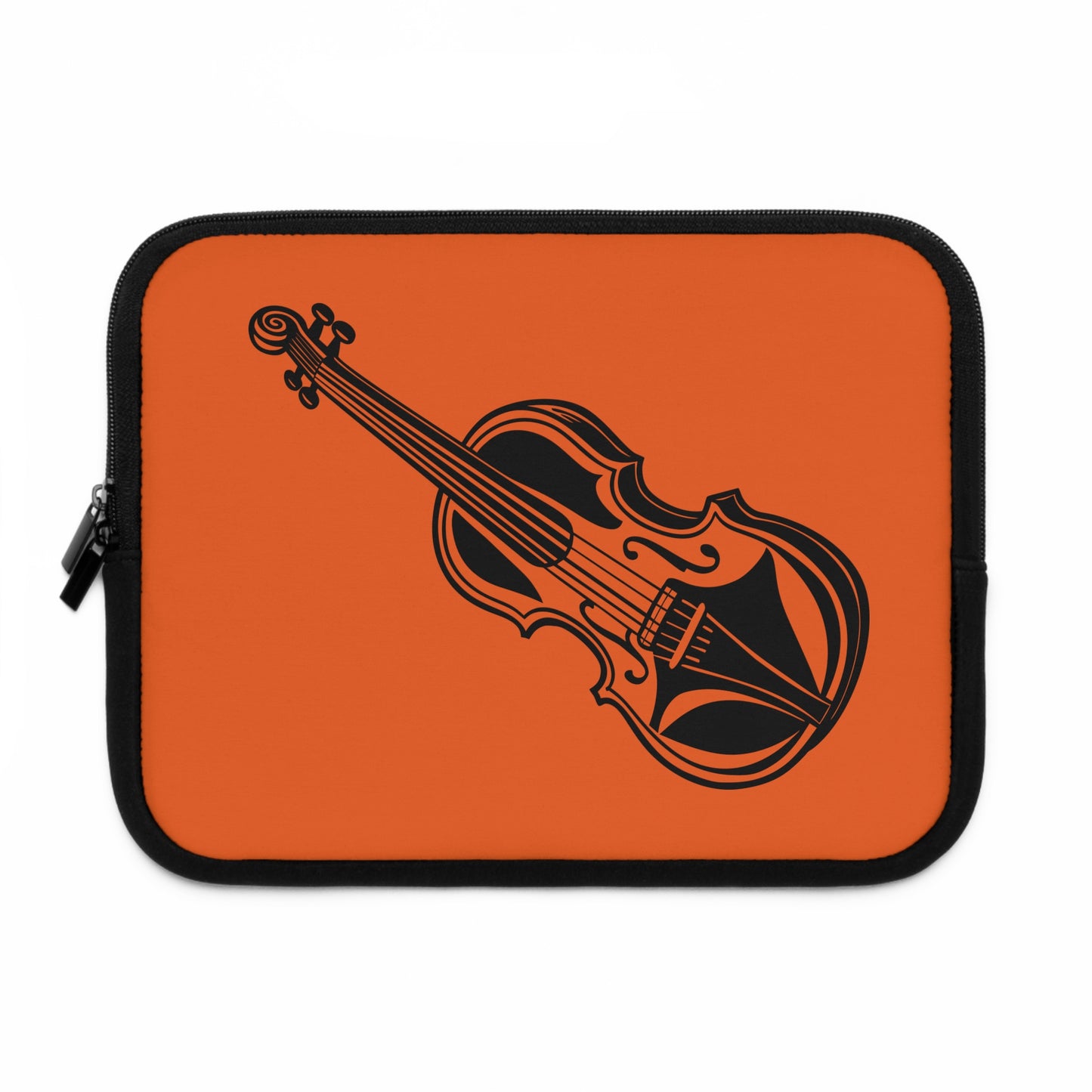 Violin Laptop Sleeve, Music Lover Gift, Orange Sleeve for Musicians, Stylish Tech Accessory, Perfect for School and Work