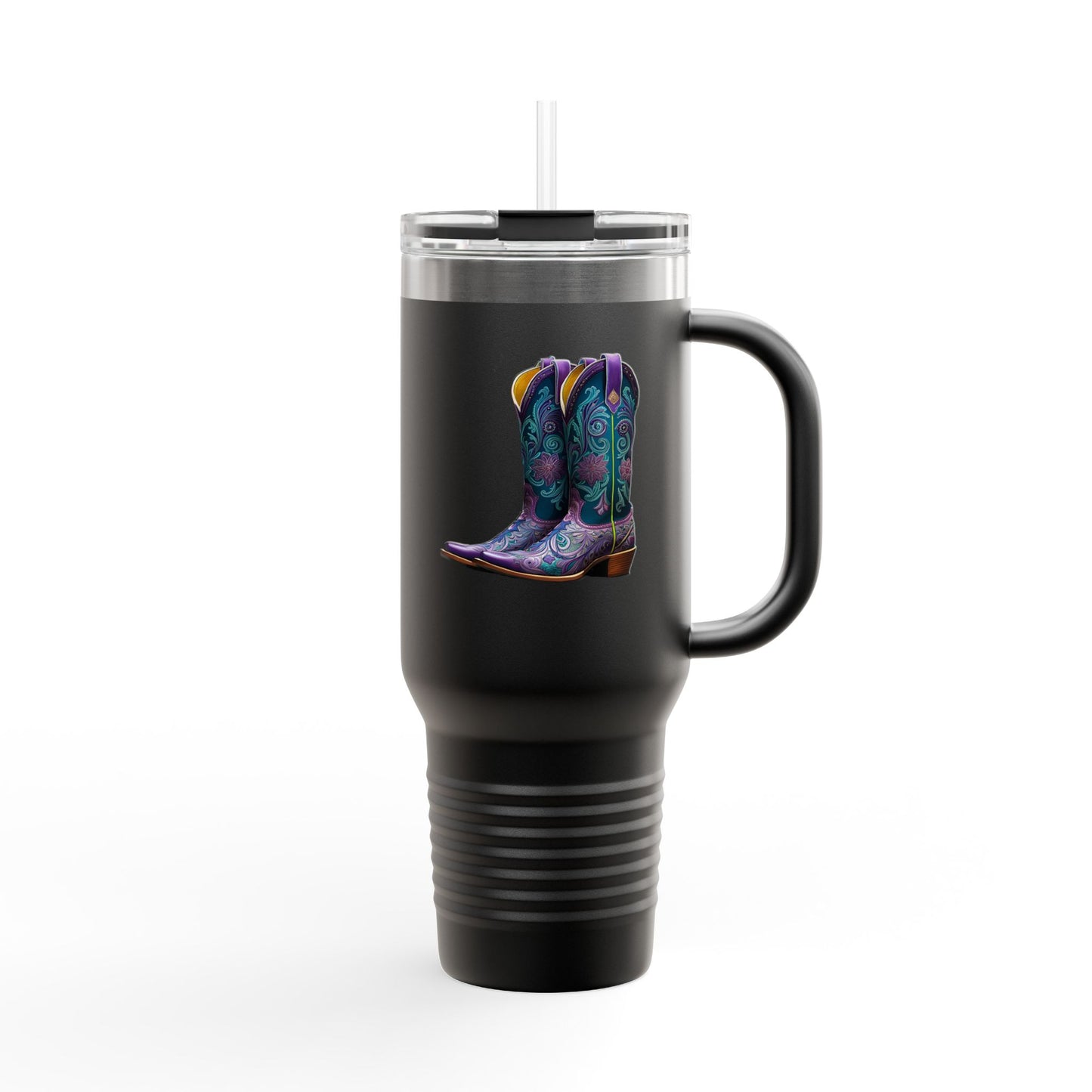 Insulated Travel Mug, 40oz - Cowboy boots