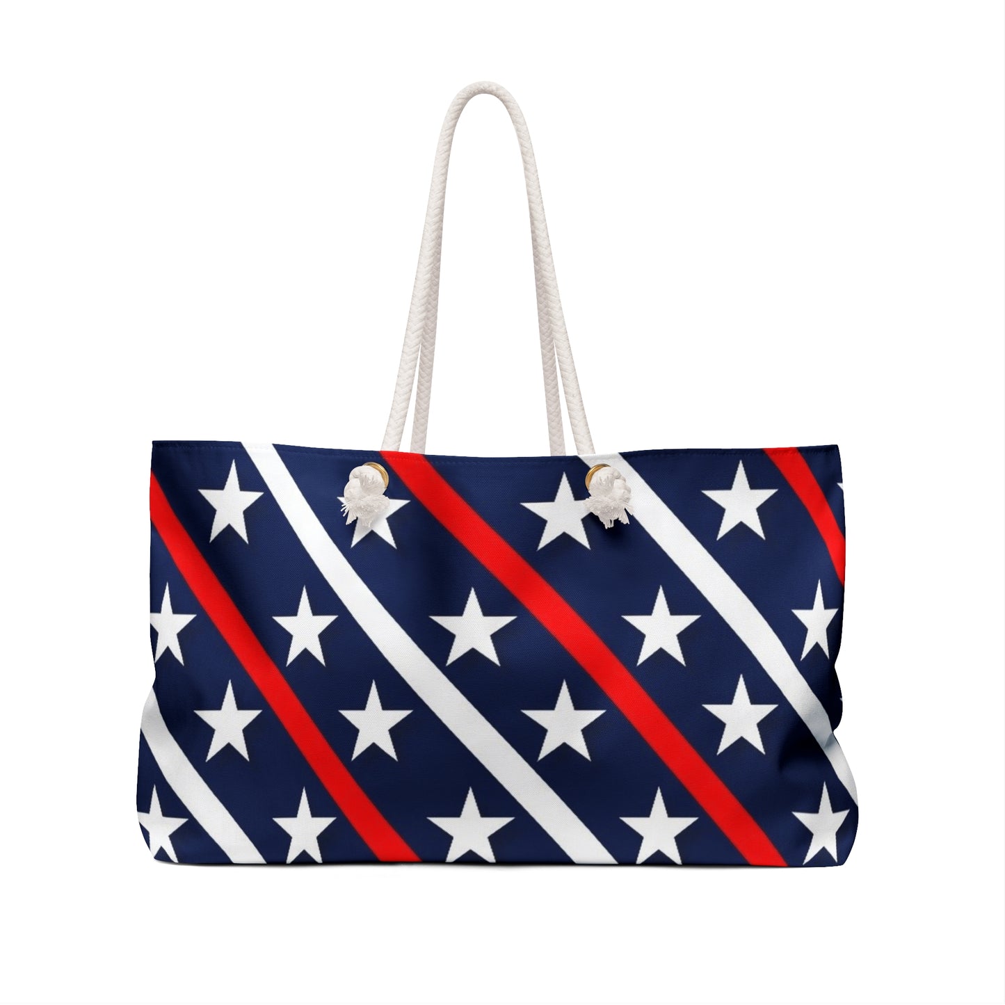 Stars and Stripes Weekender Bag Travel Tote Patriotic Bag | Beach & Gym Carryall Ideal for Summer Fourth of July