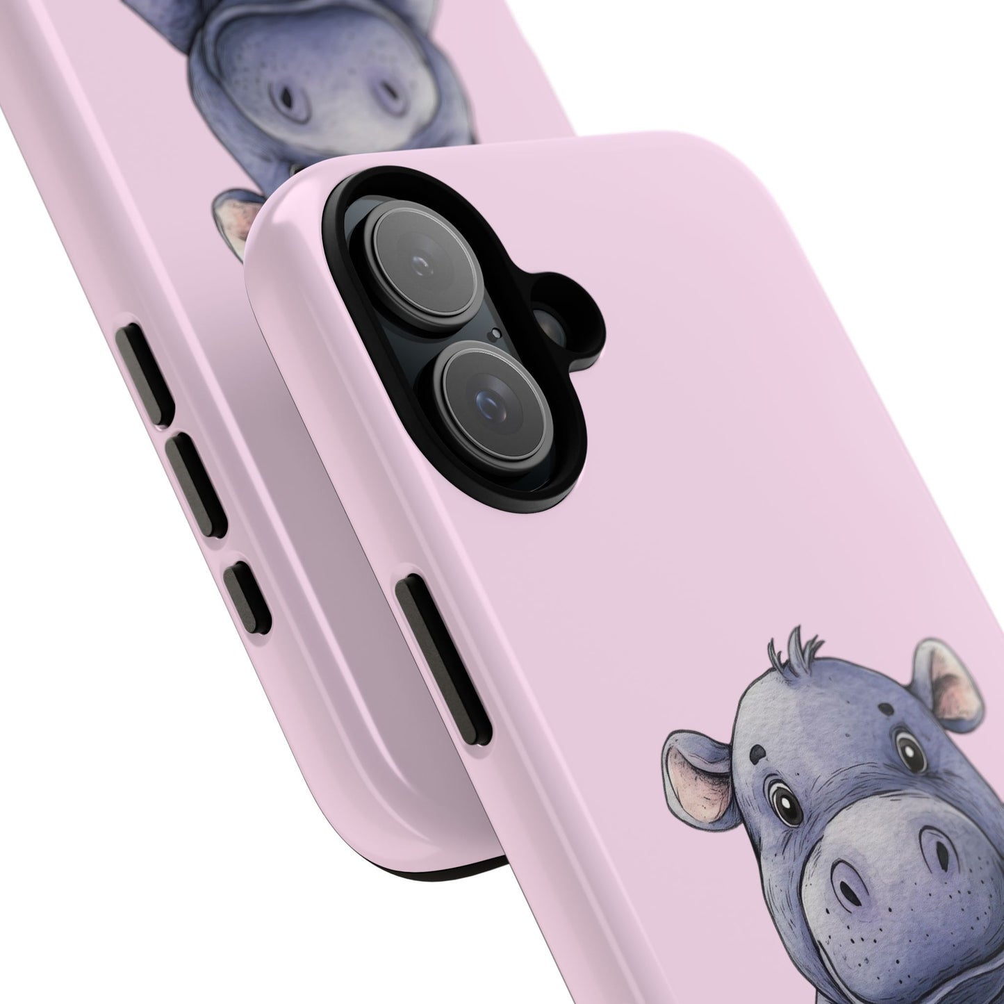 Cute Hippo Phone Case - Tough Cases, Animal Phone Cover, Kawaii Accessories, Gifts for Kids, Unique Tech Gear