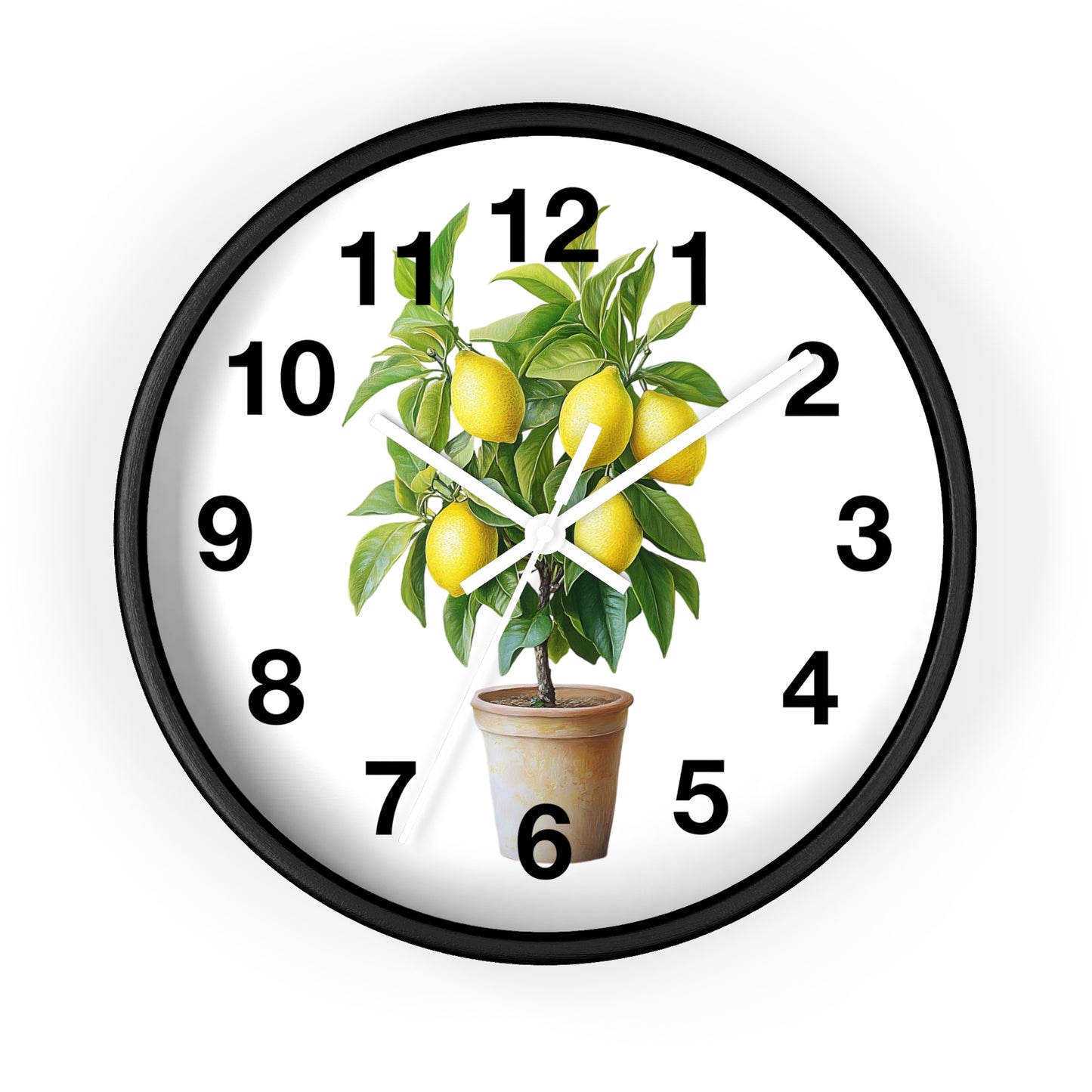 Lemon Tree Wall Clock, Brighten Your Home Decor, Gift for Garden Lovers, Kitchen Wall Clock, Unique Home Accent
