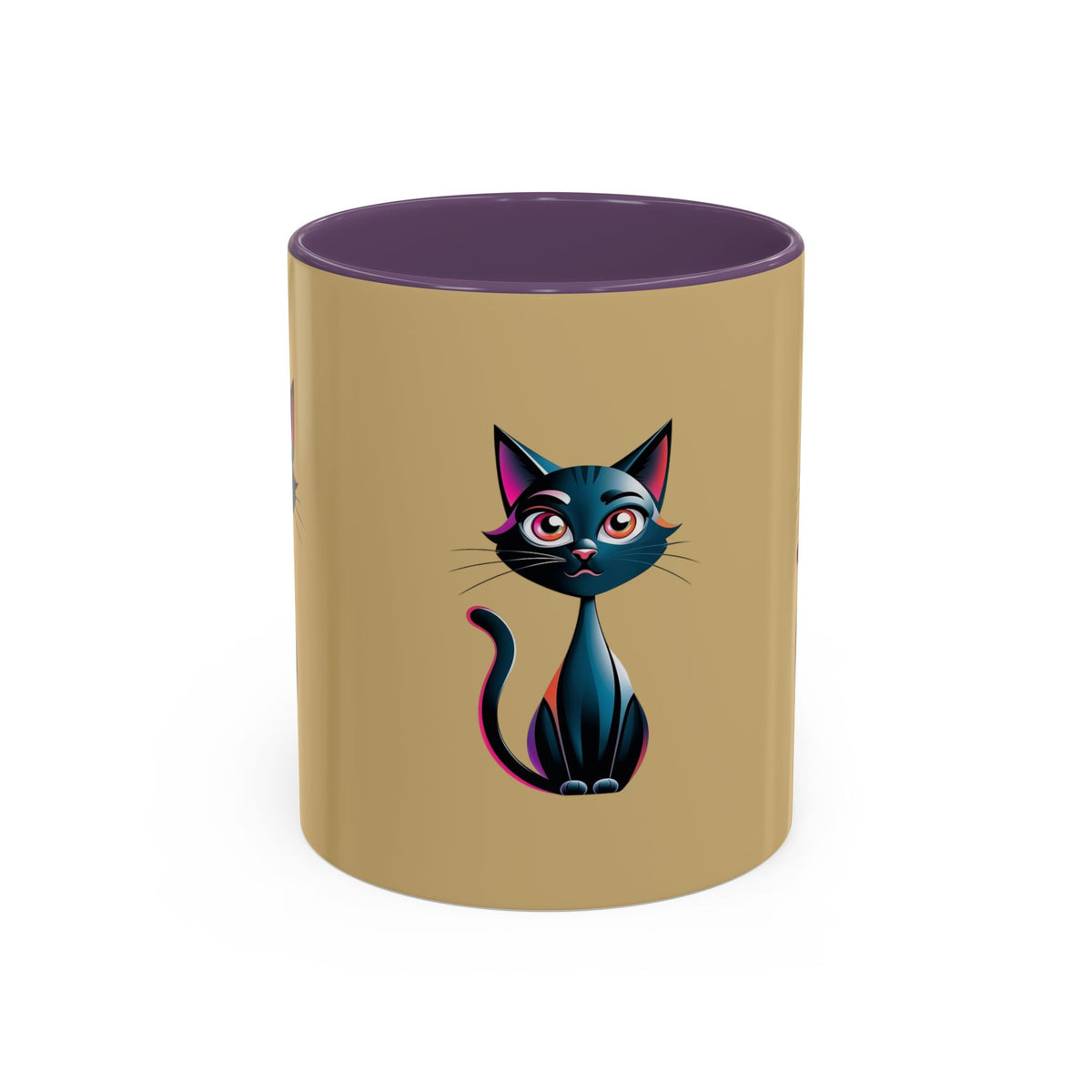 Cute Cat Accent Coffee Mug - Perfect for Cat Lovers, Gift for Birthdays, Home Decor, Animal Enthusiasts, Fun Kitchenware