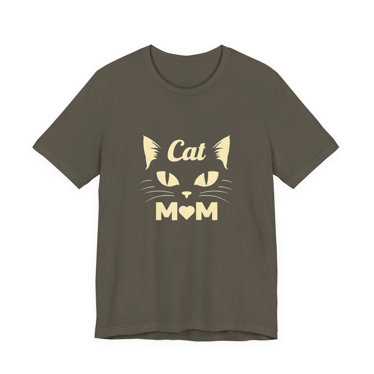 Cat Mom T-Shirt — Cute Cat Face Graphic Tee for Cat Lovers