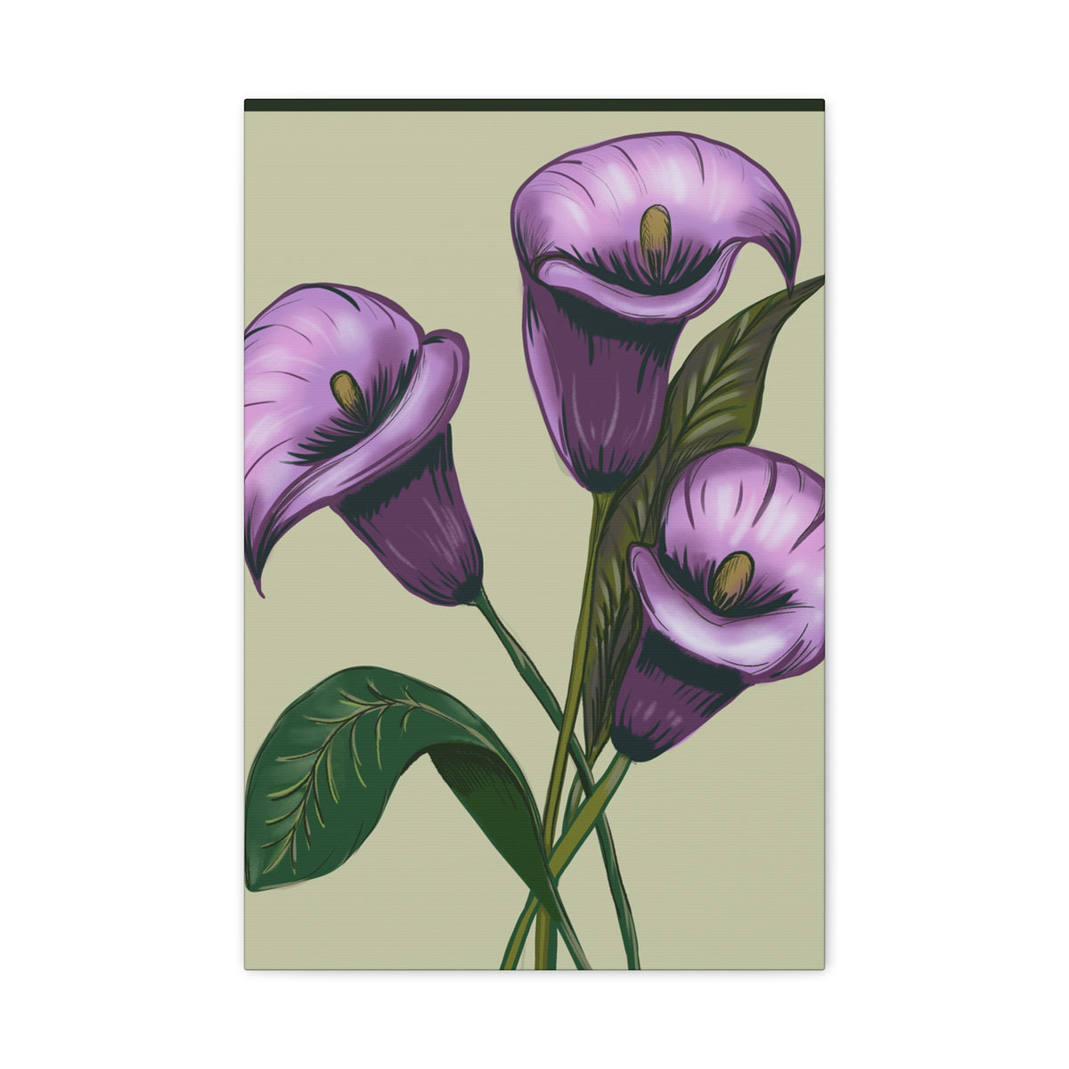 Copy of Matte Canvas, Stretched, 1.25" Purple Flowers