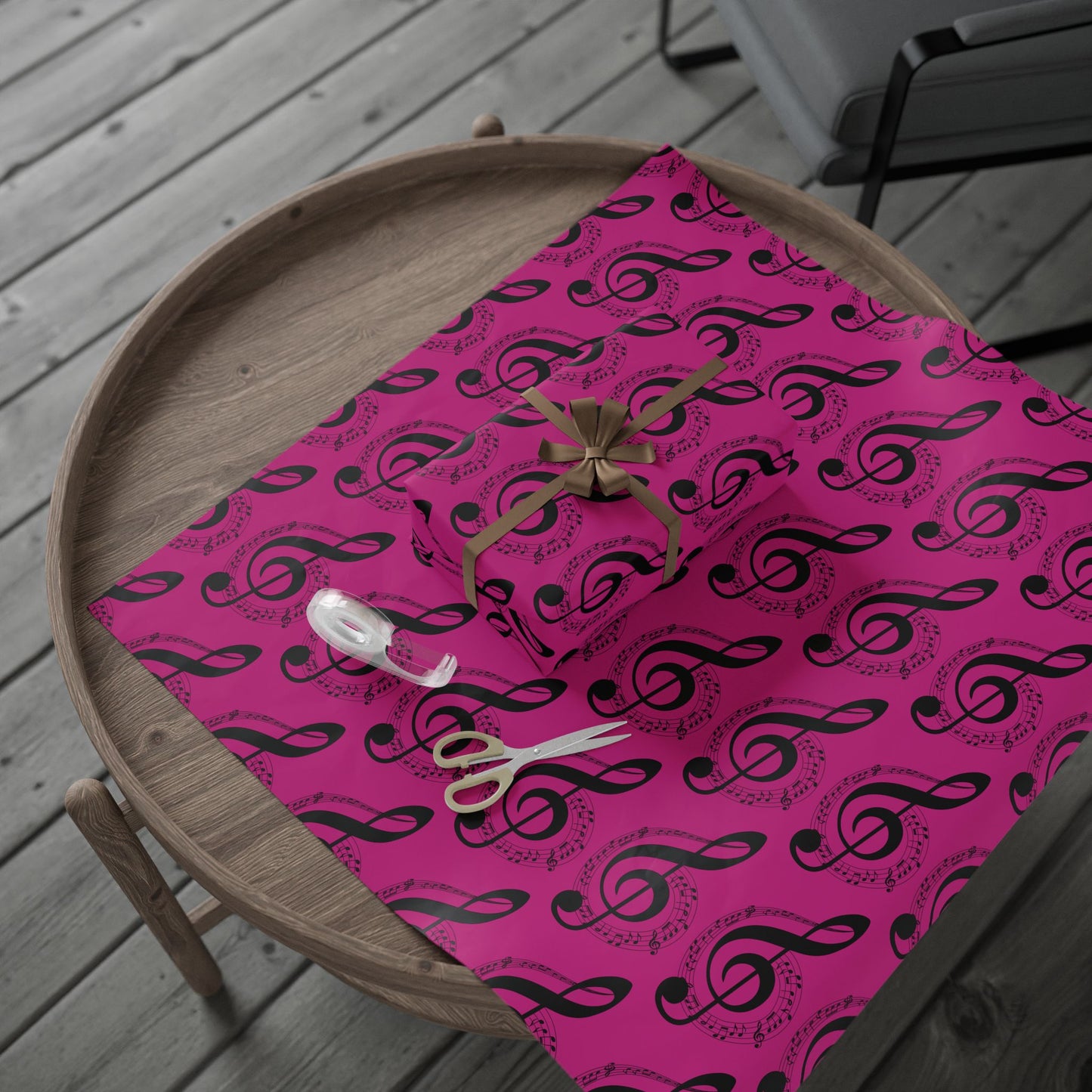 Musical Notes Wrapping Paper Fun Gift Wrap for Music Lovers, Birthdays