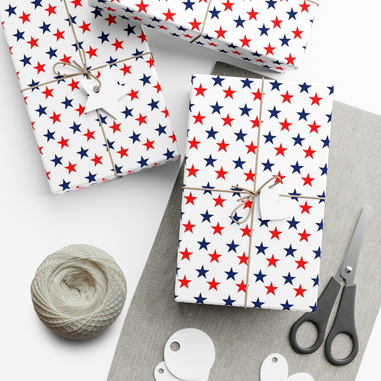 Gift Wrap Papers stars red white and blue