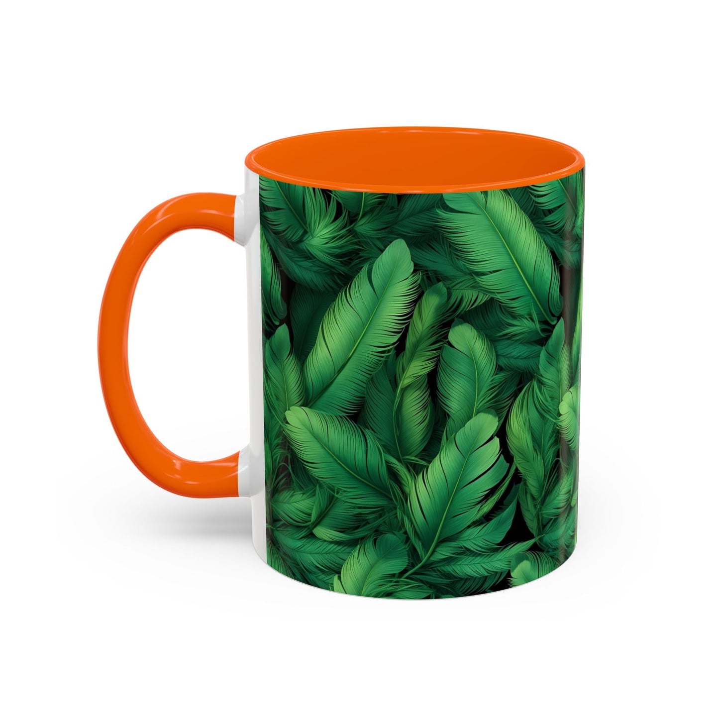 Tropical Leaf Coffee Mug - Green Botanical Drinkware, Ideal Gift for Nature Lovers, Home Decor, Tropical Theme, Eco-Friendly Beverage