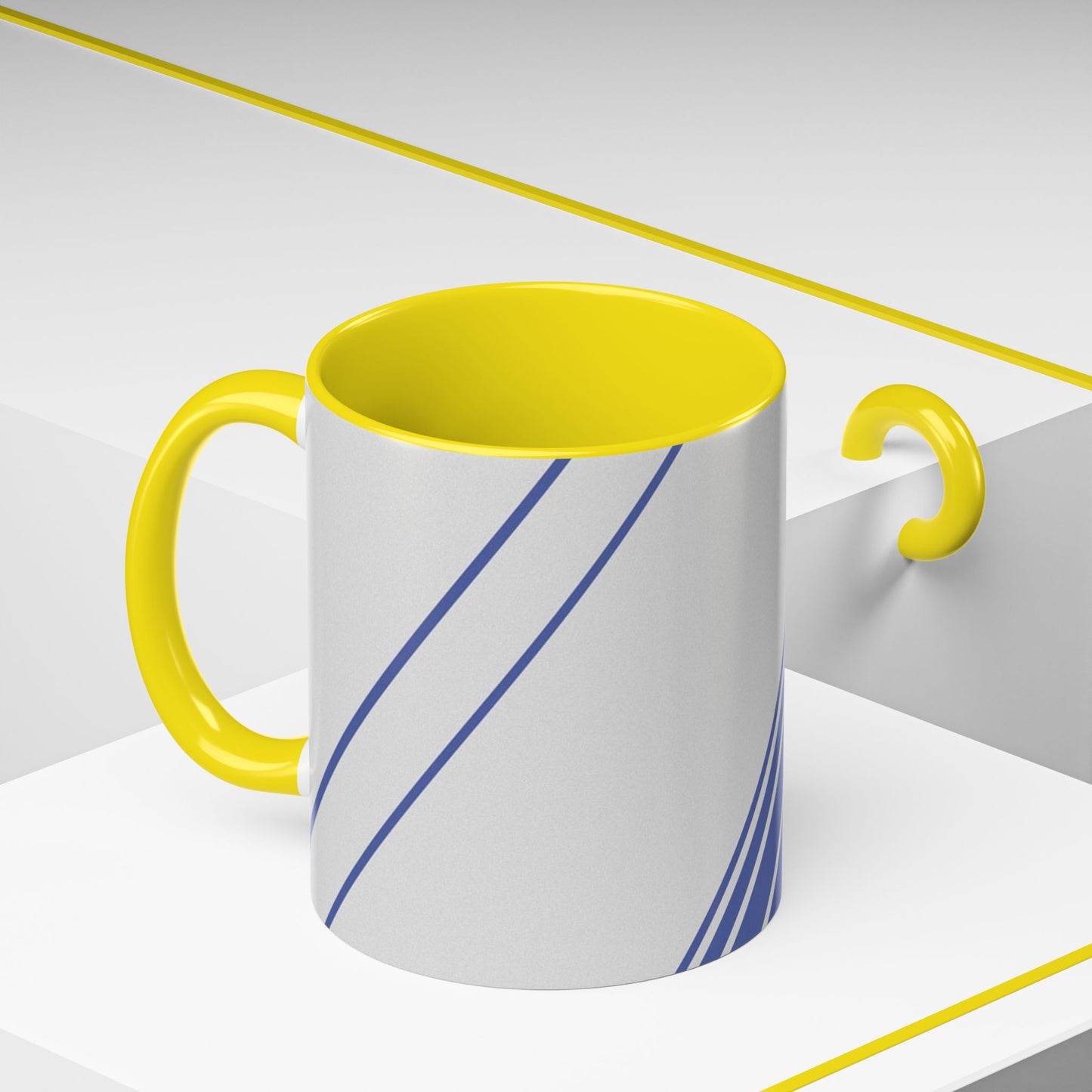 Elegant Stripe Accent Coffee Mug - Perfect for Gifts, Home Decor, Office, Birthdays, and Tea Lovers