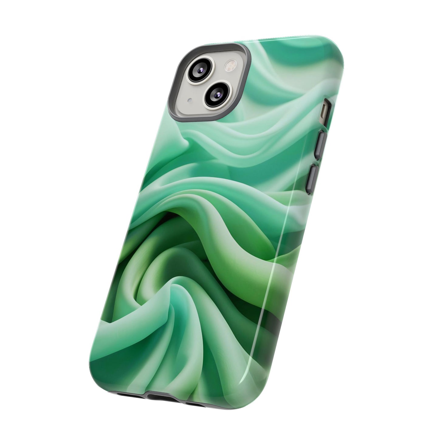 Stylish Phone Case, Tough Case, Green Abstract Design, Cell Phone Cover, Unique Gift, Trendy Accessory