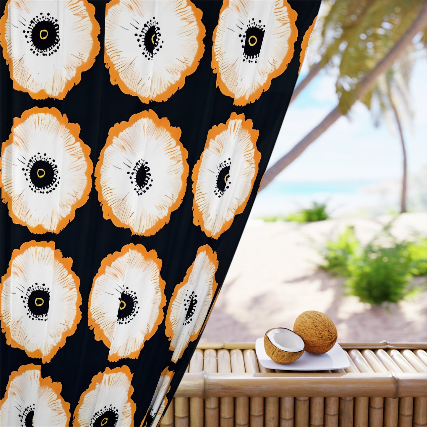 Floral Blackout Window Curtains, Elegant Floral Home Decor, Modern Living Room Accent, Ideal for Bedroom or Dining Room, Unique Gifts, Bold