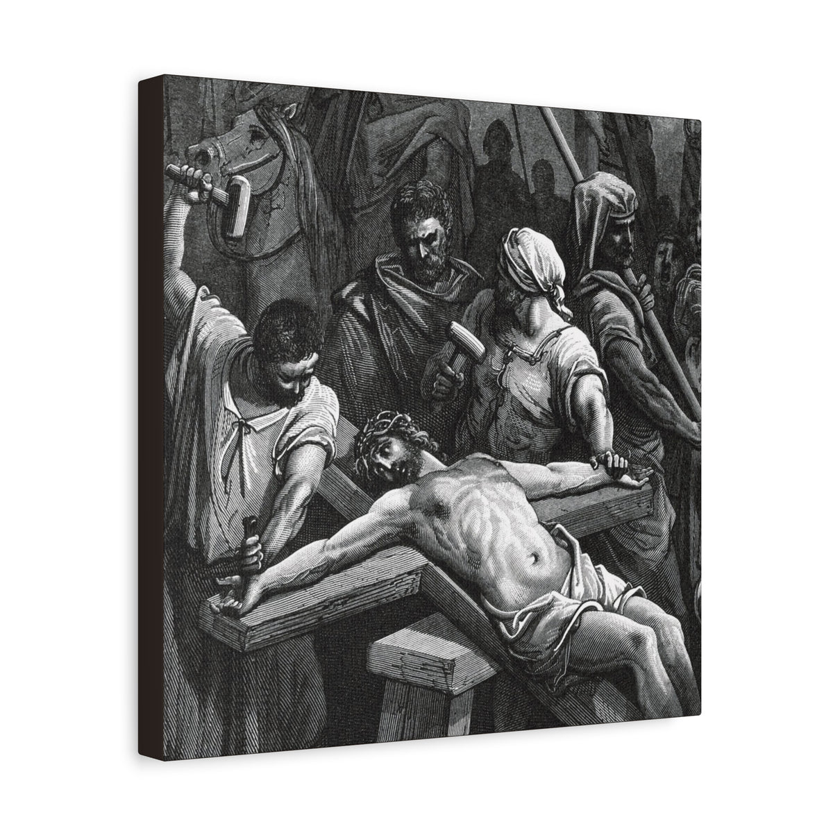 Crucifixion Art Matte Canvas Print – Stretched Religious Wall Decor