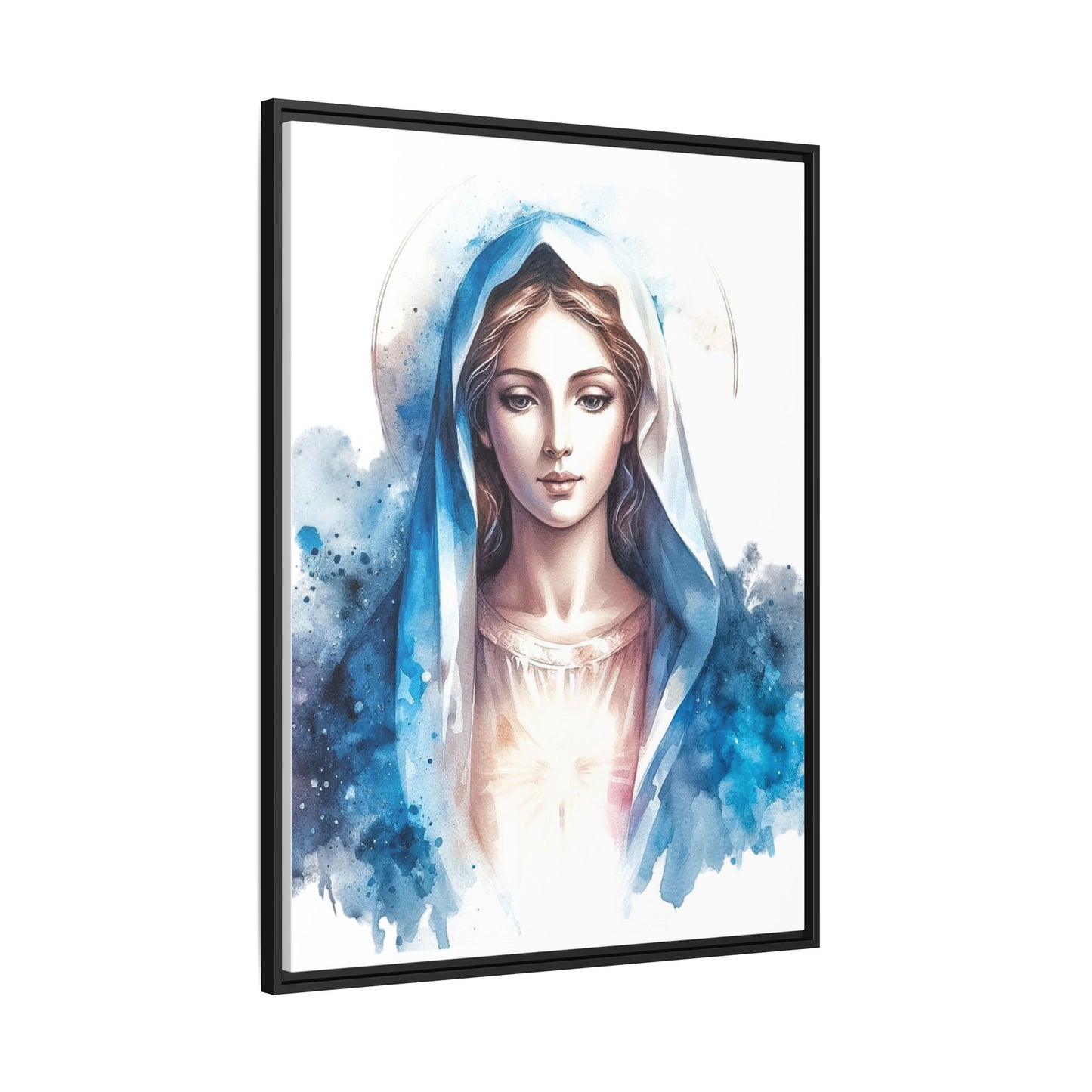 Framed Canvas Art Print, Spiritual Decor, Religious Artwork, Wall Decor, Gift for Faith, Elegant Home Decoration