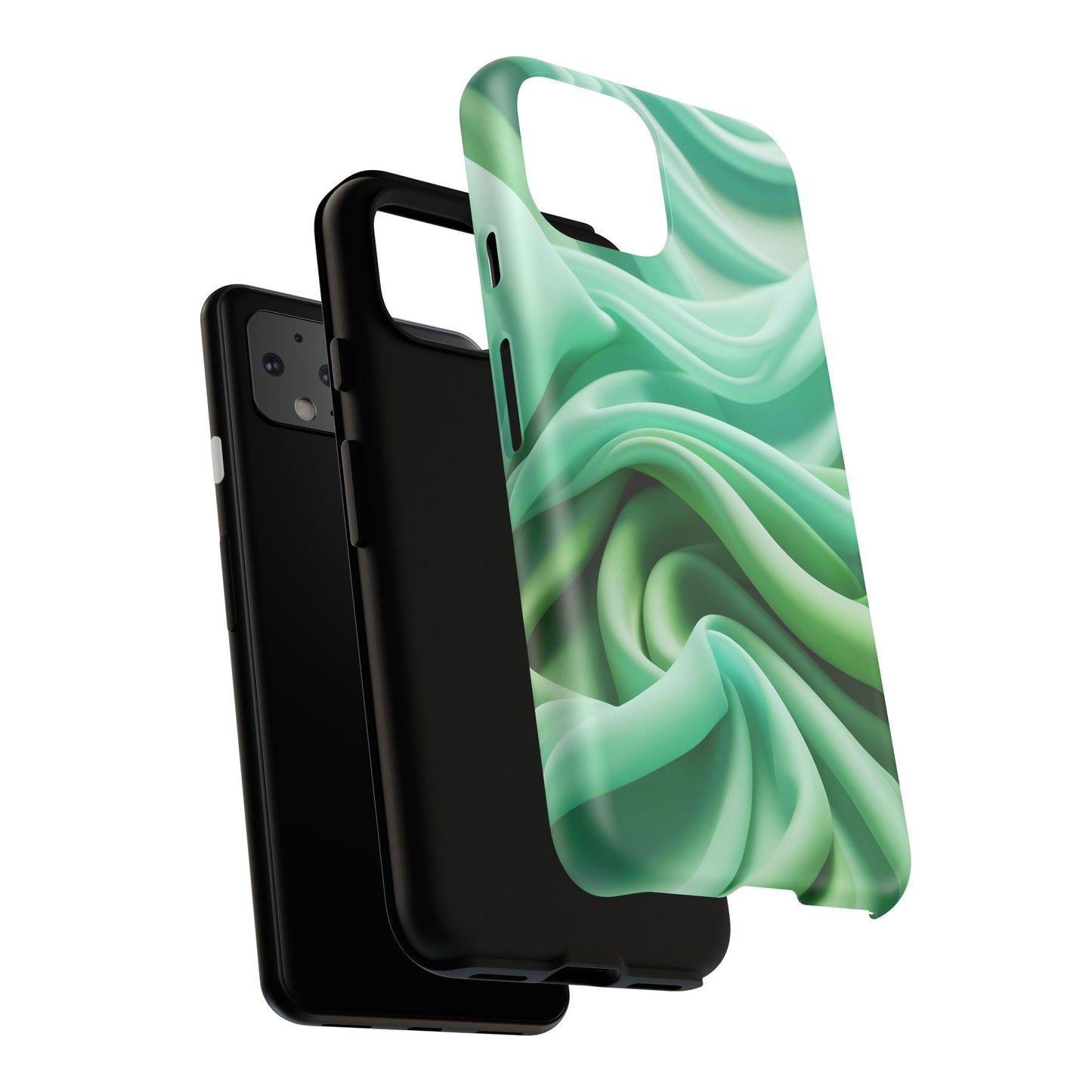 Stylish Phone Case, Tough Case, Green Abstract Design, Cell Phone Cover, Unique Gift, Trendy Accessory