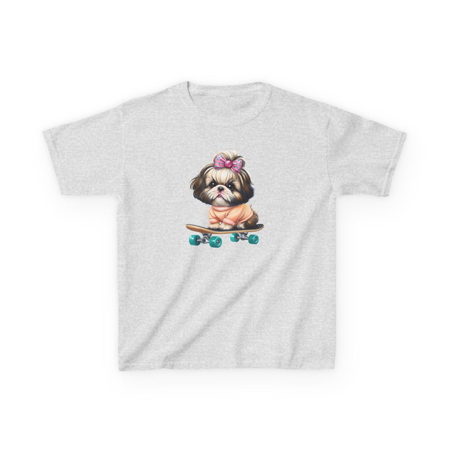 Cute Puppy Skateboard Kids Tee