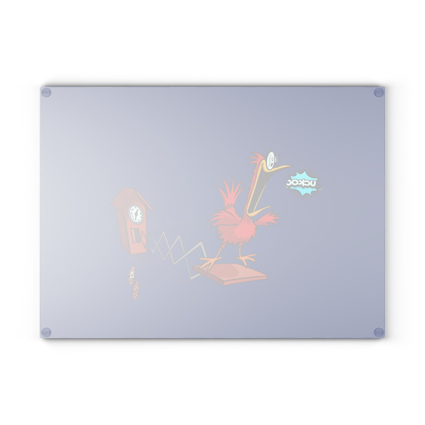 Whimsical Bird Glass Cutting Board, Kitchen Decor, Gift for Chefs, Unique Kitchenware, Fun Cooking Accessory, Bird Lover Gift