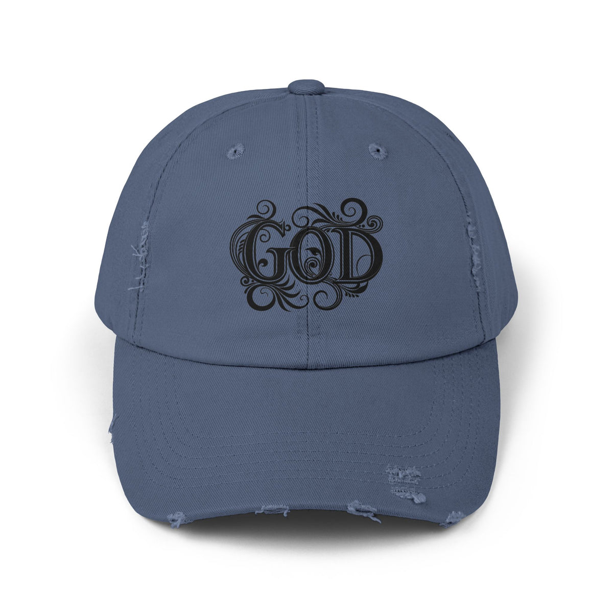 Distressed God Cap, Unisex Casual Hat, Trendy Vintage Cap, Faith Inspired Headwear, Gift for Religious Devotees