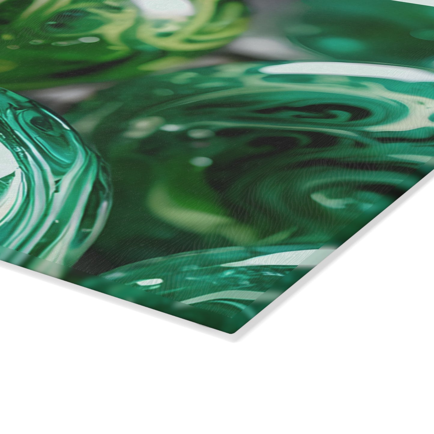 Artistic Glass Cutting Board with Marble Effect, Home Decor, Kitchen Gif