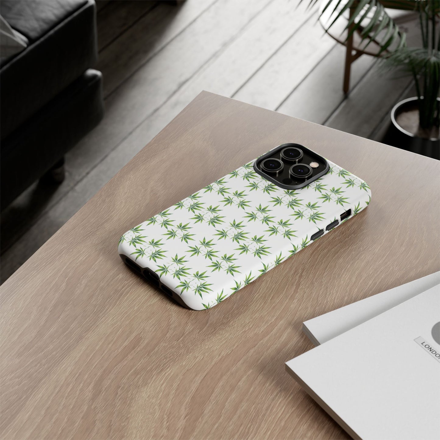 Stylish Phone Case with Cannabis Leaf Design, Durable Phone Cover, Gift for Stoner Friends, Unique Phone Accessory, Nature-Inspired Design