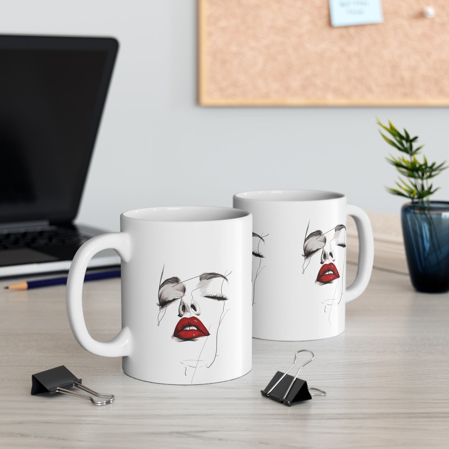Elegant Art Mug, Coffee Cup for Art Lovers, Unique Gift for Her, Modern Aesthetic, Birthday, Inspirational Design