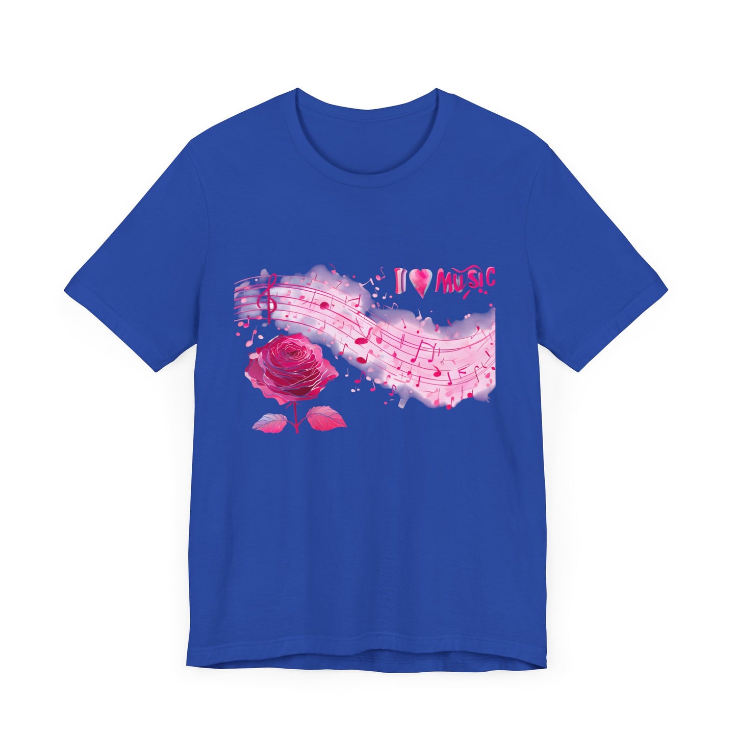 I Love Music Tee, Music Lover Shirt, Floral Music Notes Top