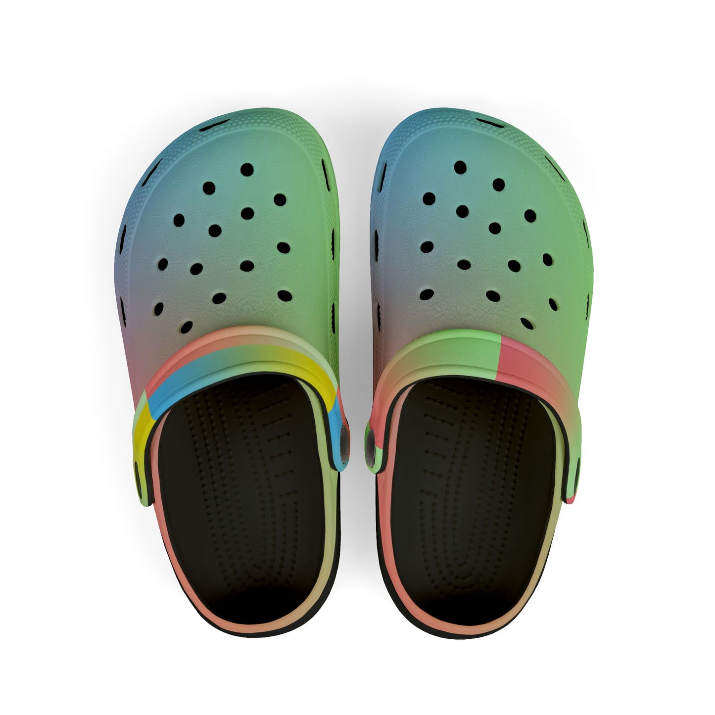 Rainbow Kids' EVA Foam Clogs, Colorful Summer Footwear, Playful Garden Shoes, Fun Outdoor Clogs, Comfortable Kids' Summer Sandals