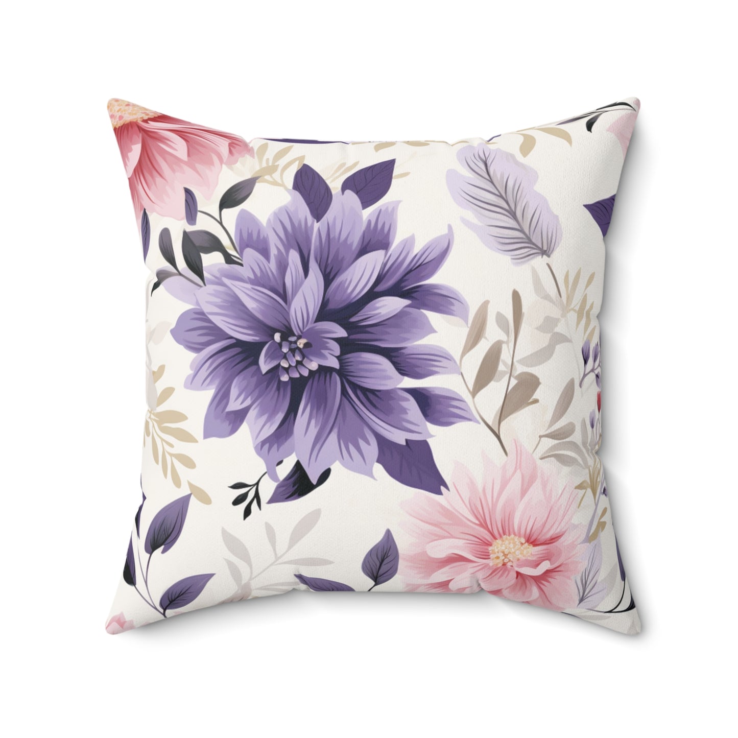 Floral Accent Pillow, Cozy Home Decor, Gift for Her, Spring Decor, Throw Pillow, Living Room, Bedroom Cushion