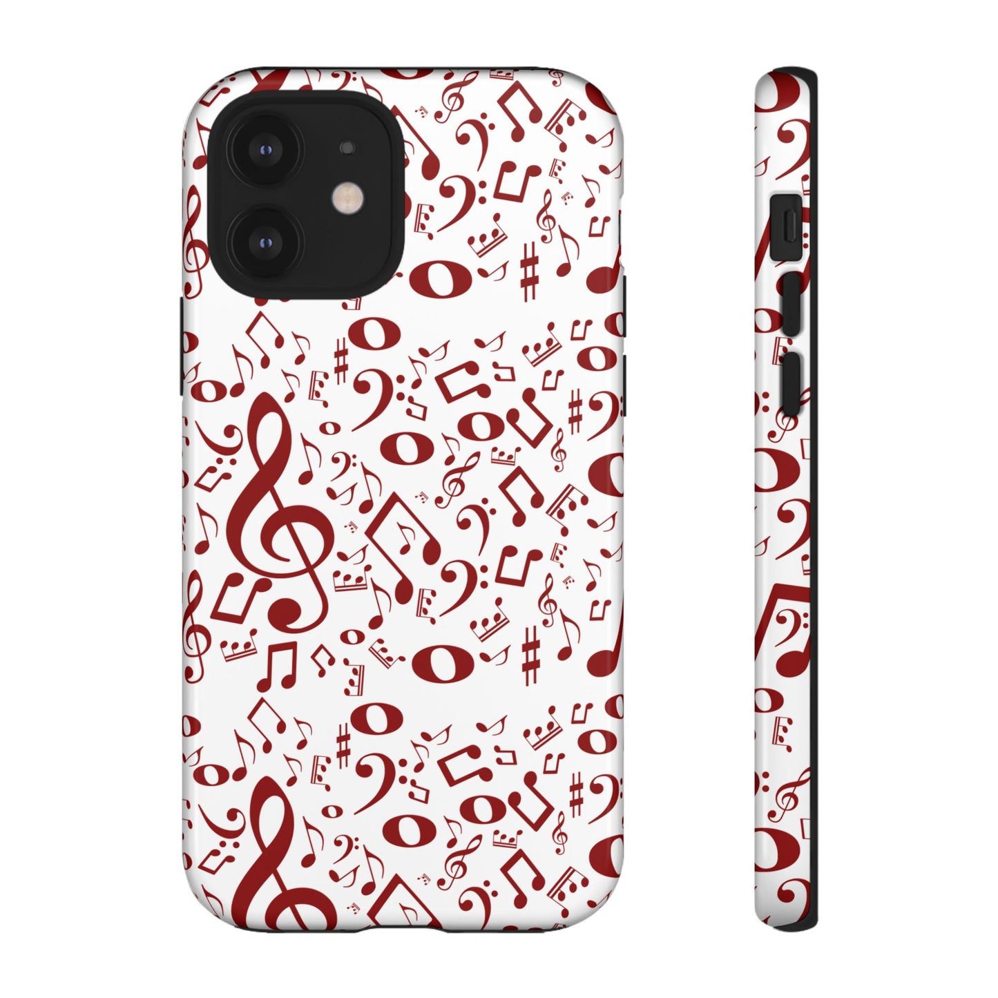 Musical Note Phone Case, Tough iPhone Cover, Gift for Musicians, Customizable, Music Lover's Accessory, Durable Phone Protection