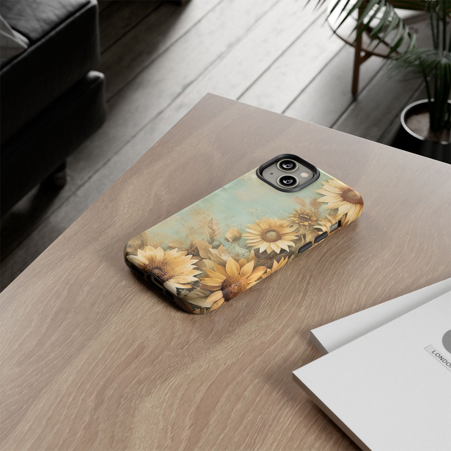 Sunflower Phone Case, Tough Shell Floral Cover, Nature Inspired Gift, Durable Protective Case, Perfect for Spring and Summer