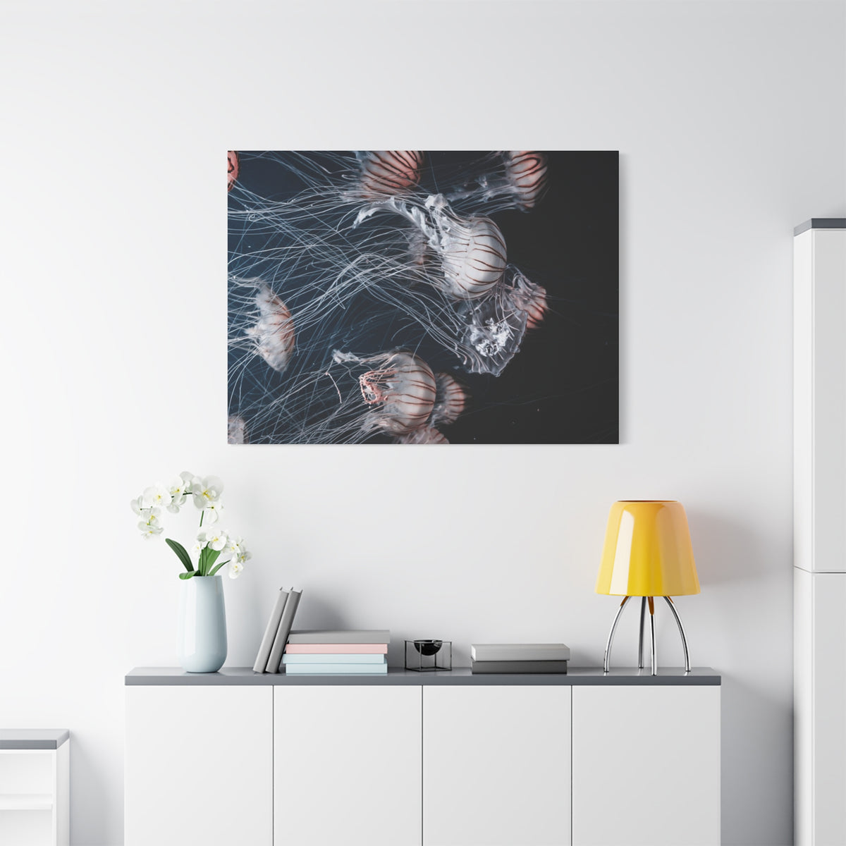 Jellyfish Swarm Matte Stretched Canvas