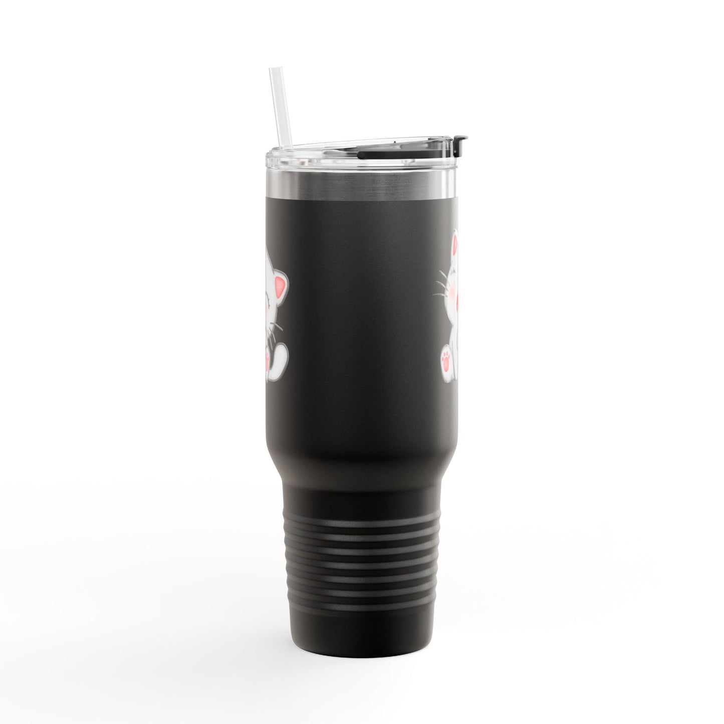 Cute Cat Insulated Travel Mug, 40oz | Funny Coffee Mug for Cat Lovers, Animal Lover Gift, Travel Tumbler, Pet Themed Drinkware