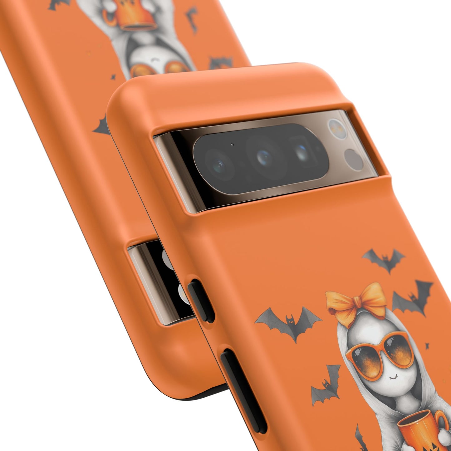 Halloween Ghost Phone Case, Cute Cat Ghost Case, Autumn Phone Cover, Spooky Season Gift, Trick or Treat Case